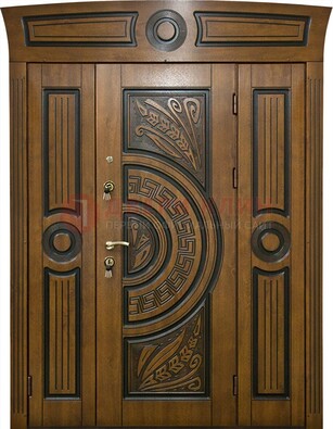 Парадная входная дверь с виноритом и узором ДВТ-194 в Тамбове