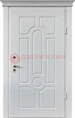 Белая уличная дверь с виноритом для дома ДВТ-247 в Тамбове
