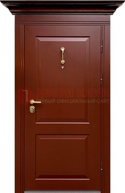 Красная железная дверь винорит для частного дома ДВТ-251 в Сургуте