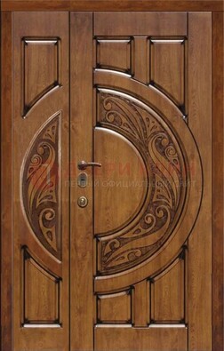 Коричневая входная дверь с виноритом ДВТ-5 в Тамбове
