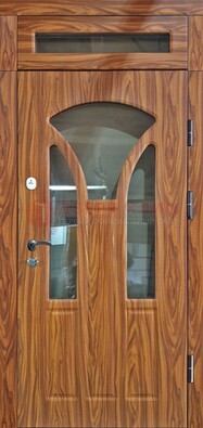 Коричневая классическая входная дверь с виноритом ДВТ-66 в Тамбове