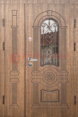 Железная классическая дверь с терморазрывом и рисунком ДВТ-77 в Тамбове