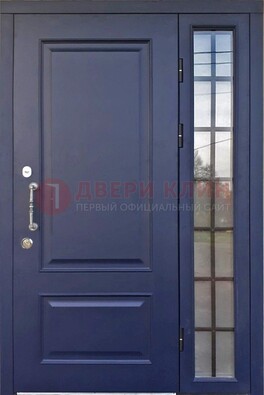 Синяя дверь с виноритом и стеклянными вставками  ДВТ-79 в Тамбове