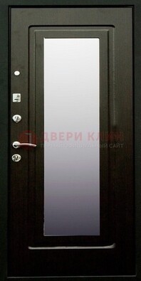Черная металлическая дверь с зеркалом ДЗ-37 в Тамбове