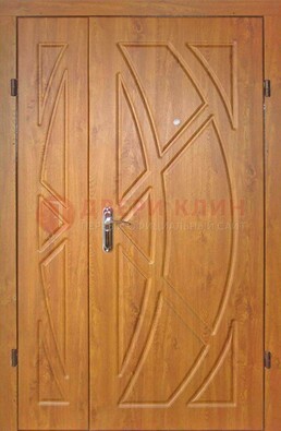 Полуторная металлическая дверь с МДФ золотой дуб ПЛ-17 в Тамбове
